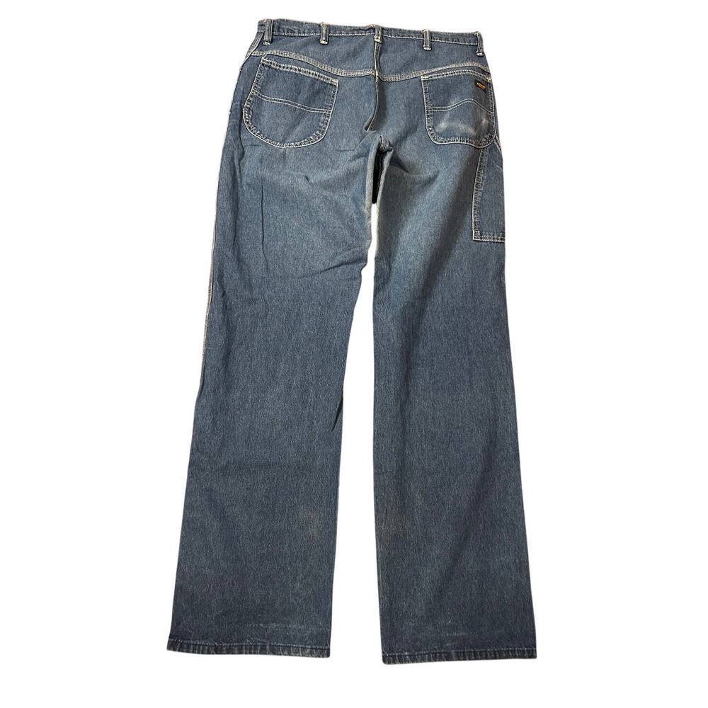 Vintage 70's DEE CEE Medium Wash Mid-Rise Straight Jeans Men's Size W36 x L34 - Picture 2 of 10